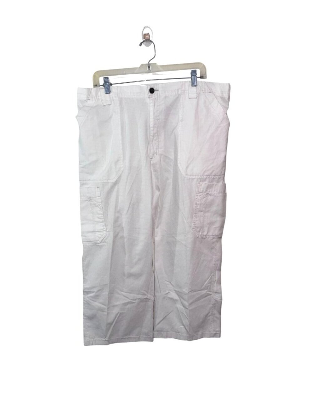Carhartt Womens Cargo Work Pants Relaxed Fit White & Gray Cotton Blend 18" Waist - Picture 2 of 13